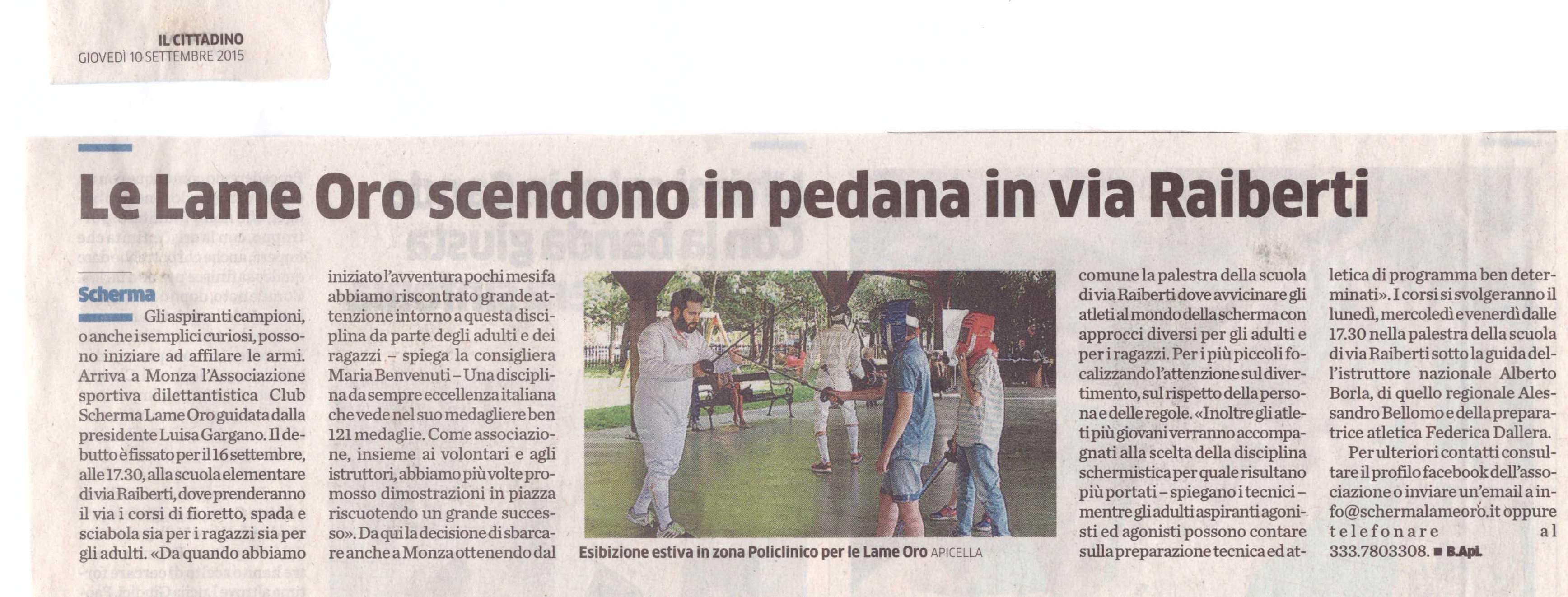 Lame Oro Scendono in pedana