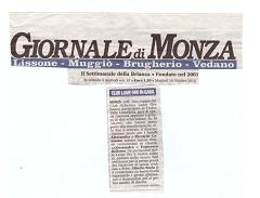 articolo del 18 ottobre 2016 del giornale di Monza