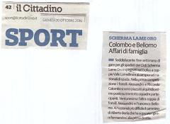 Scherma Lame Oro Colombo e Bellomo Affari di Famiglia articolo del 20 ottobre 2016 del il Cittadino