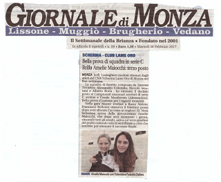GIORNALE di MONZA Martedì 28 Febbraio 2017 Scherma Bella prova di squadra